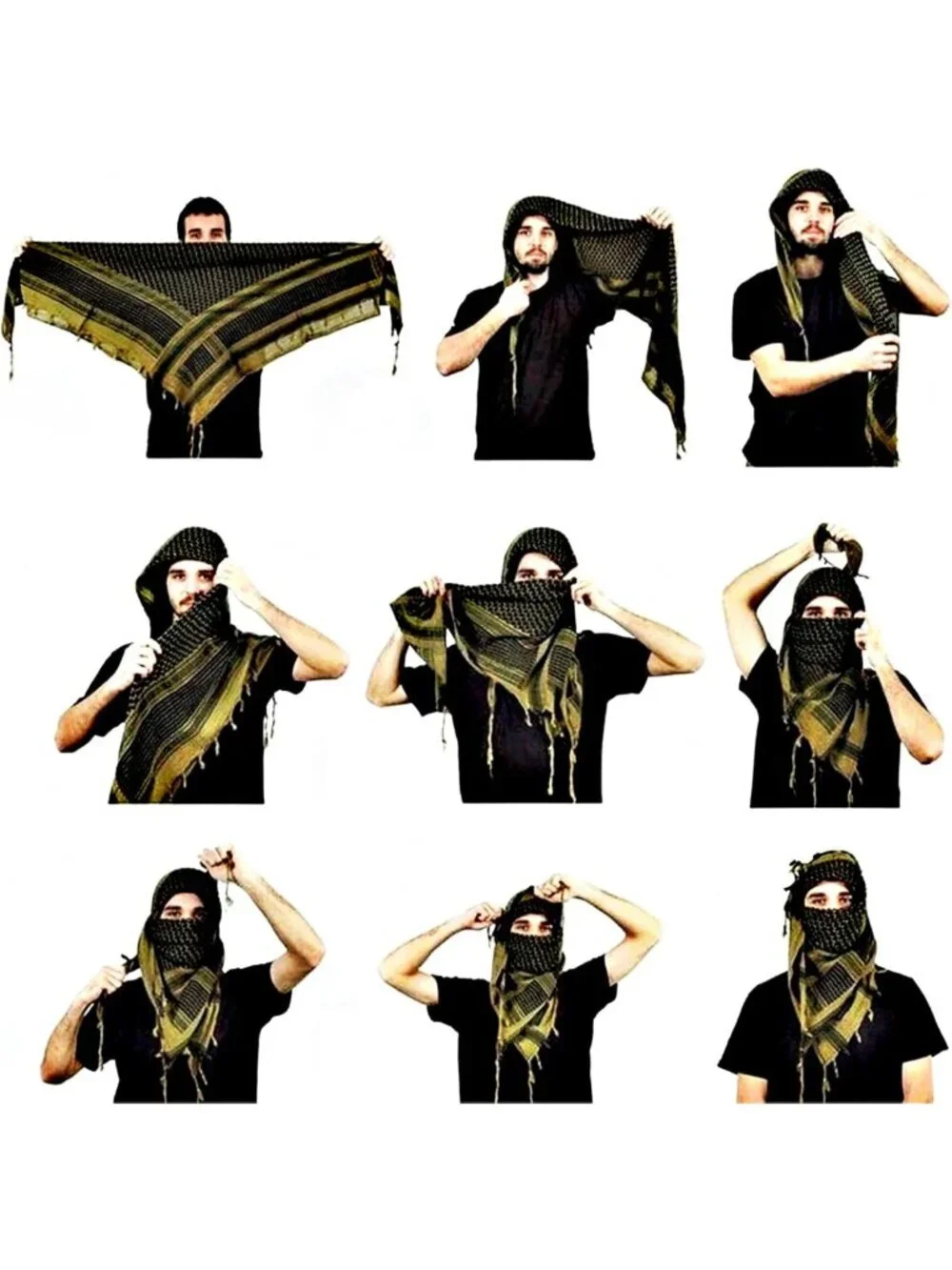 Tactical Desert Shemagh Scarf | Lightweight Cotton Neck Wrap, Windproof & Sand